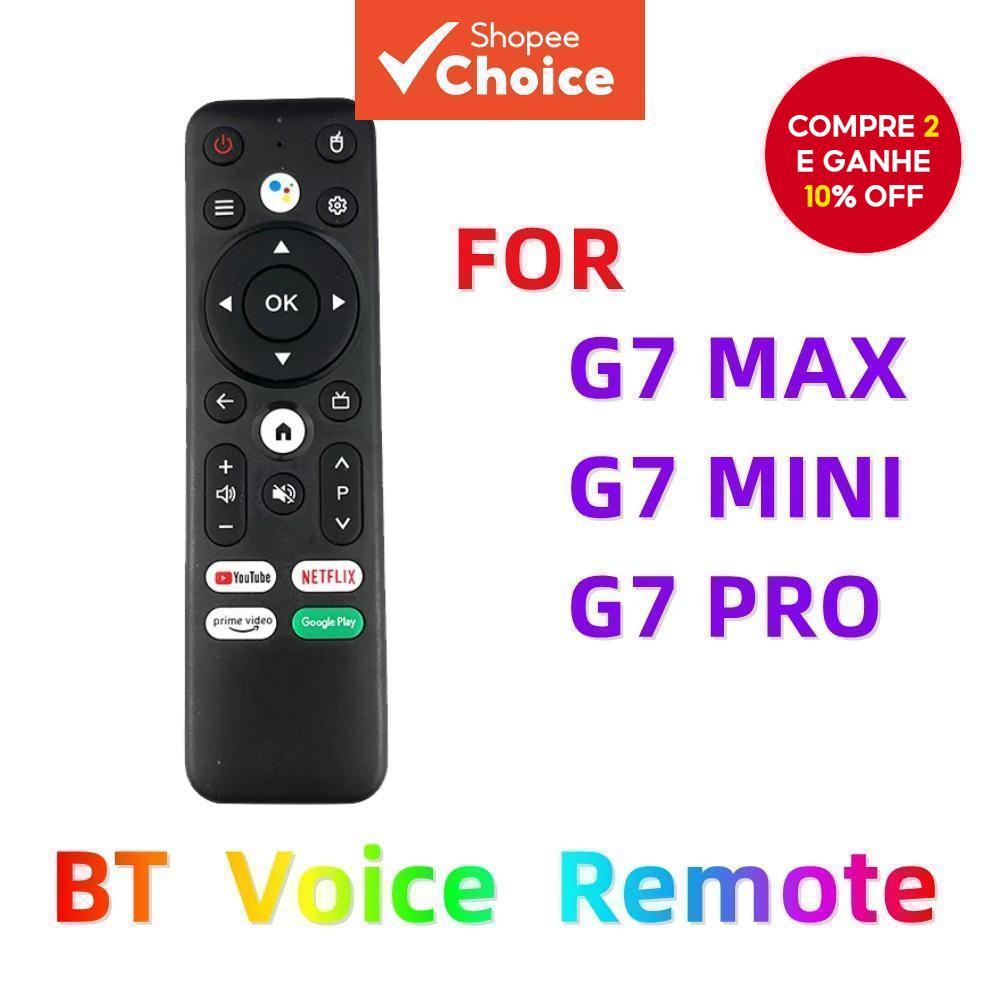 Controle Remoto por Voz Bluetooth para G7 Stick G7 Pro G7 Mini G7 Max Set Top Box Controle Remoto Infravermelho