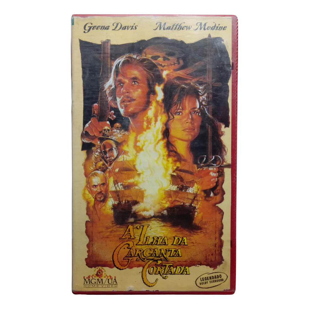 Vhs A Ilha Da Garganta Cortada - Geena Davis