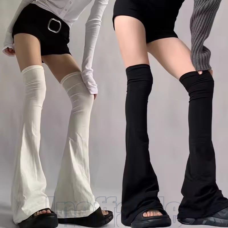 Meias De Perna Preta E Branca Y2K-Lolita Gótica Acima Do Joelho-Japonesas JK Cosplay Leggings Elásticas Subculturais Na 