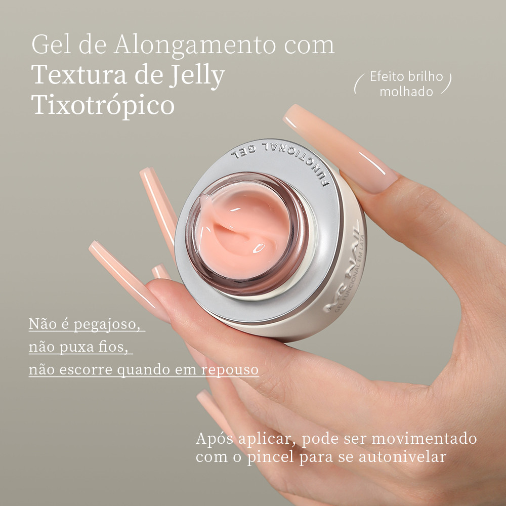 Gel Jelly para Alongamento 30g Para Alongamento De Unhas Pode ser usado com moldes de sanduíche -mr nail