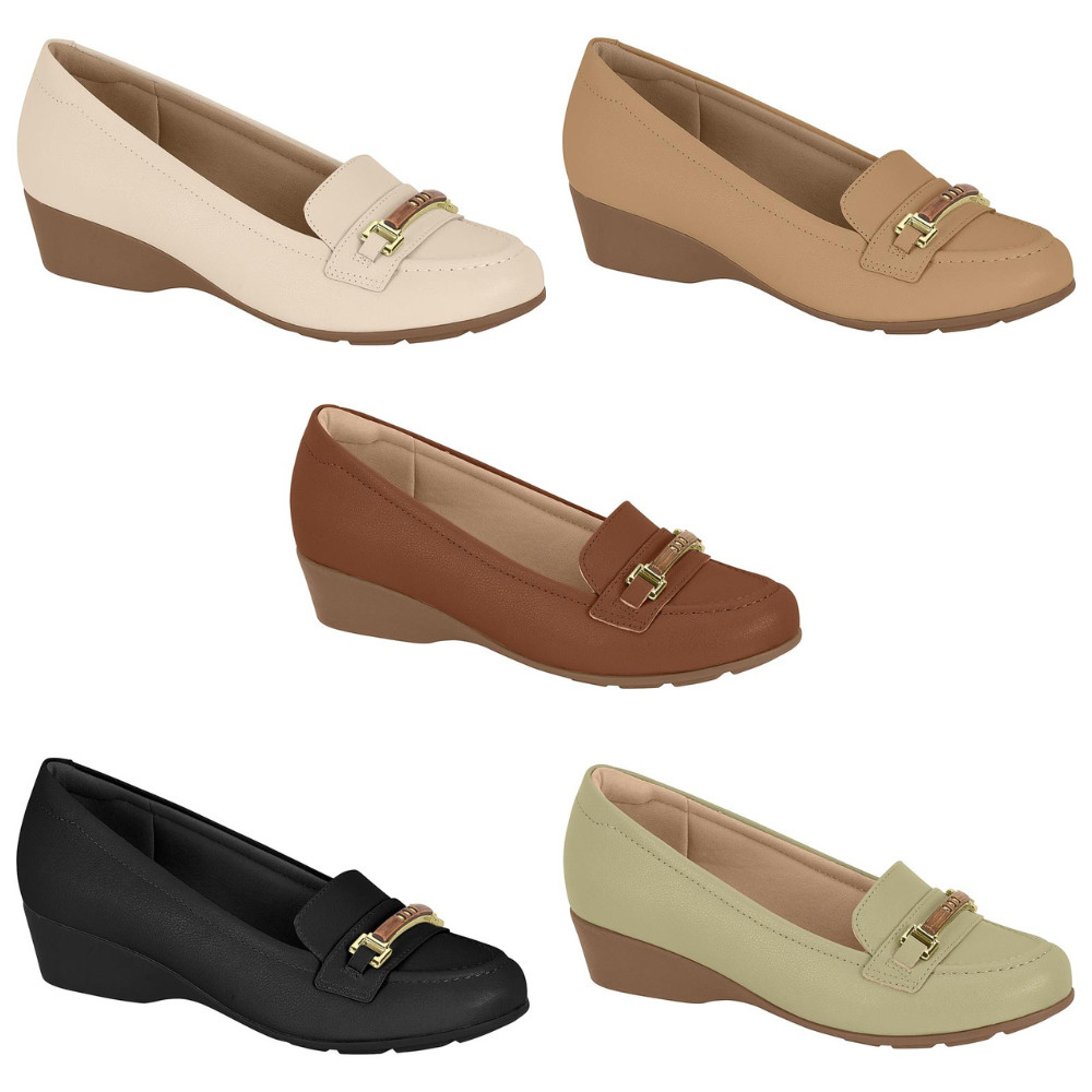 Sapato Feminino Salto Baixo Anabela Modare Fascite Plantar Esporão Ultraconforto em Oferta na Shopee