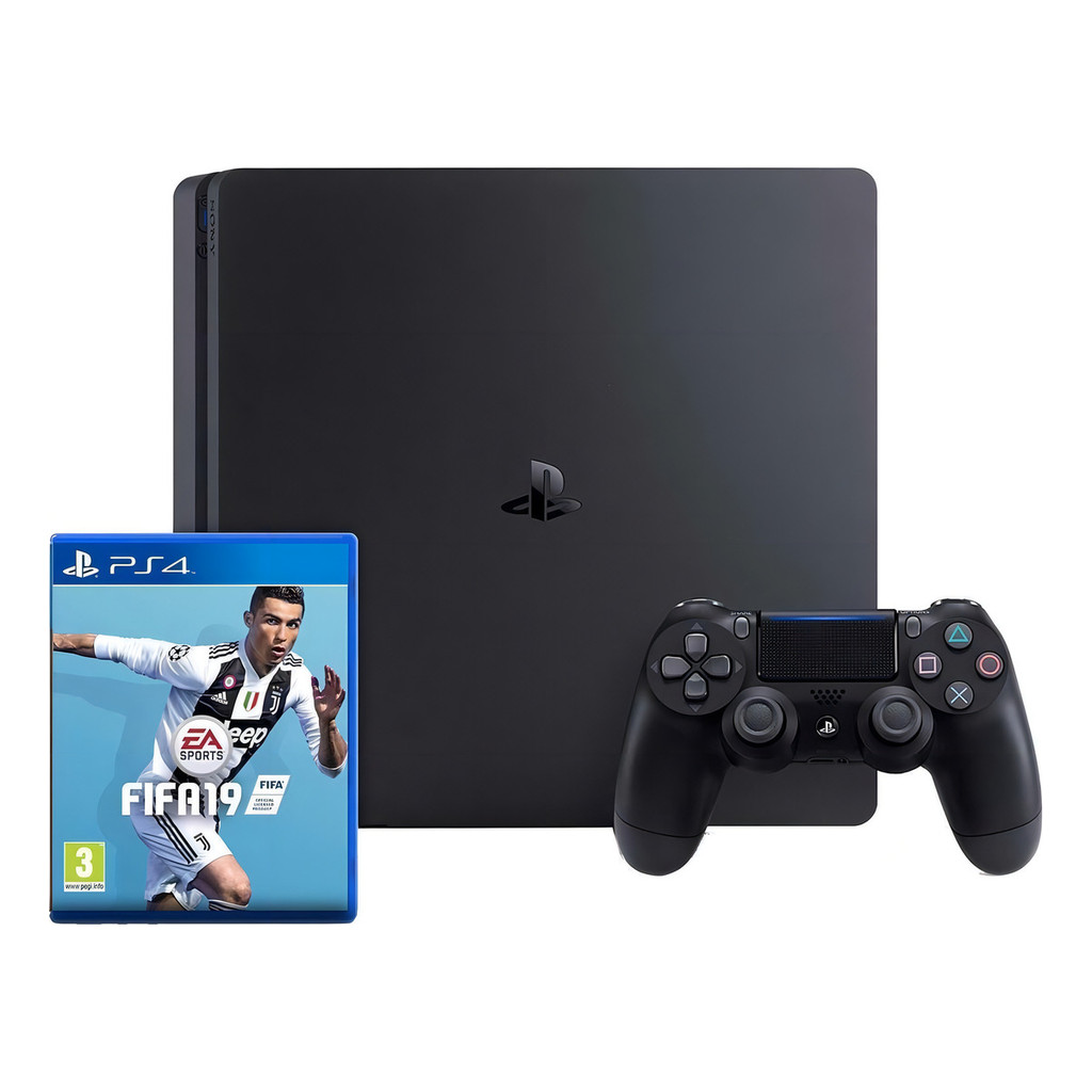 Sony PlayStation 4 Slim 1TB FIFA 19 Bundle cor preto onyx 2016