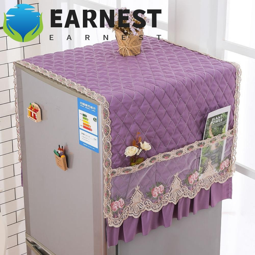 Capas Contra Poeira Para Geladeira EARNEST , Bolsos De Renda , Lavagem Elegante | , Pano De Pó Lavadora De 55 * 140 Cm