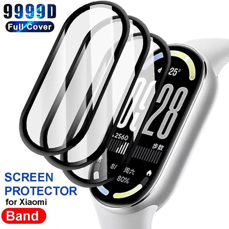 Acessórios Película Com Vidro 3D /Hydrogel TPU Bom Para Relógio Smartwatch Mi Band 10 9 8 /Xiaomi Miband 7 6 5 4