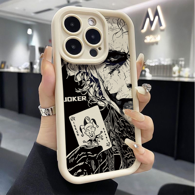 Capinha anti impacto de coringa  joker para iPhone xr 11 12 13 14 15 16 17 pro max 14 16 plus capa silicone