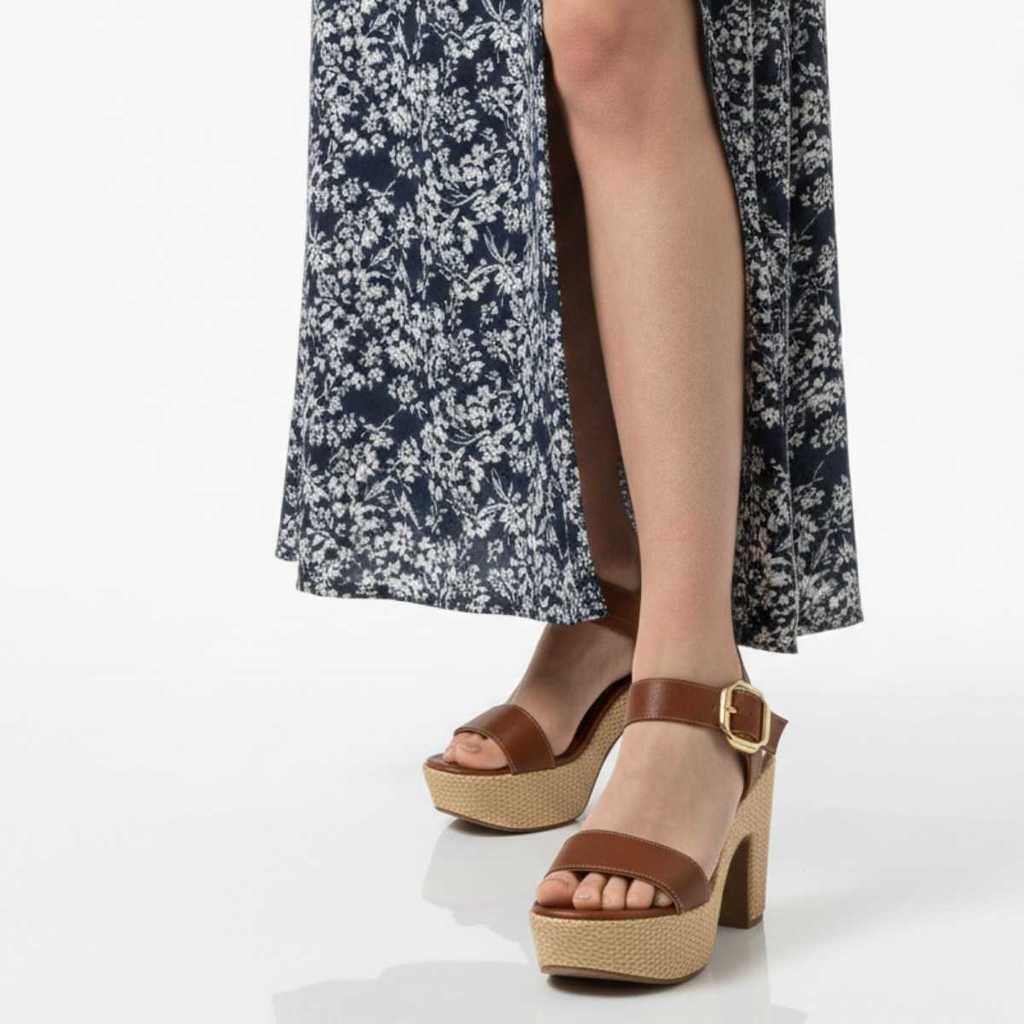 Sandália Feminino Bebecê Plataforma Meia Pata Alta Confortável Festa Passeio Verão T5118-148