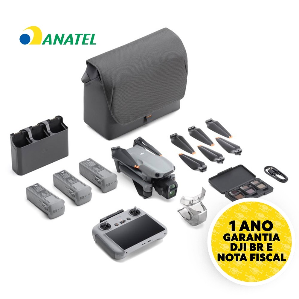 Drone DJI Air 3S Fly More Combo (Com Tela) ( Lacrado, Garantia 1 Ano ) Anatel BR - DJI056