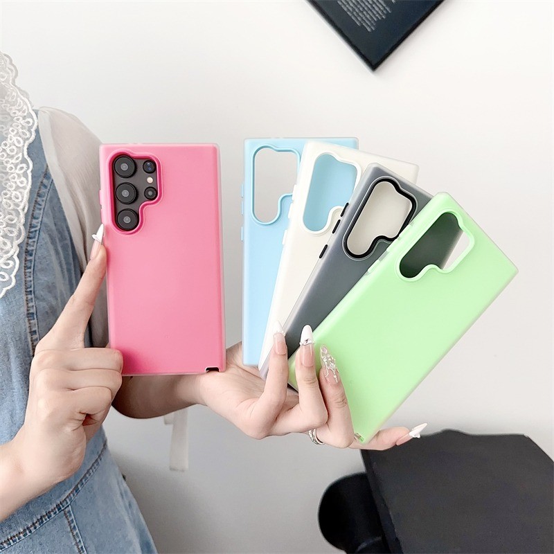 2 Em 1 Geléia Capa Capinha Silicone Anti-impacto Para Samsung Galaxy A05 A11 A15 A17 A15 A23 A07 A32 A23 A36 Caso De Tel