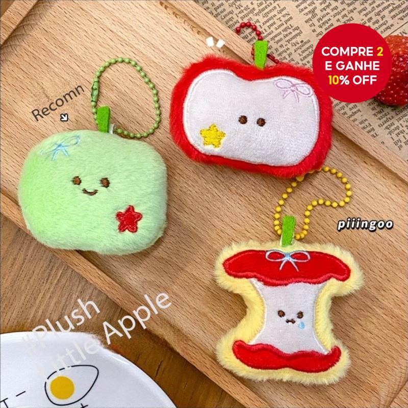  Pingente de Pelúcia Maçã, Boneca Fofa, Corrente, Acessórios Pequenos, Mochila, Boneca de Máquina, Brinquedo, Versátil