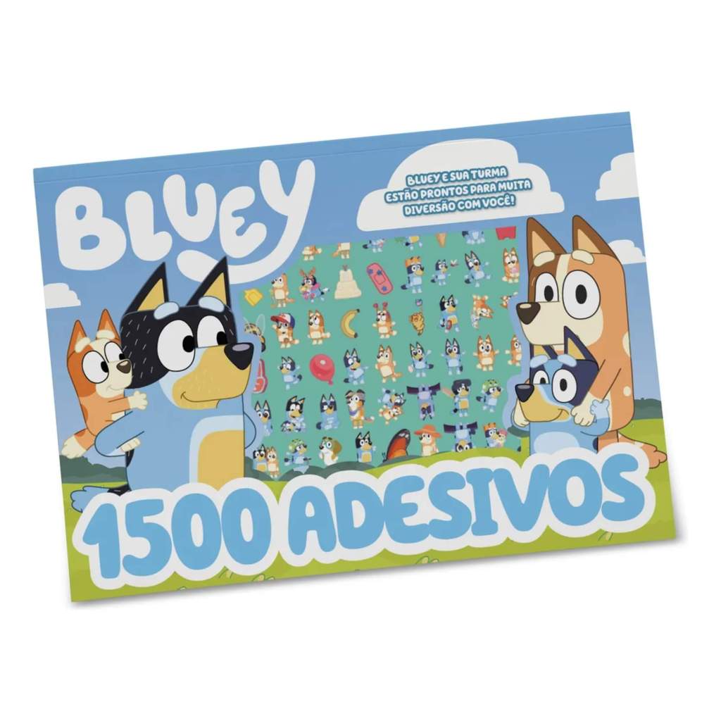 Livro Prancheta Infantil para Colorir Bluey com 1500 Adesivos Editora Online - 9786555476200 em Oferta na Shopee