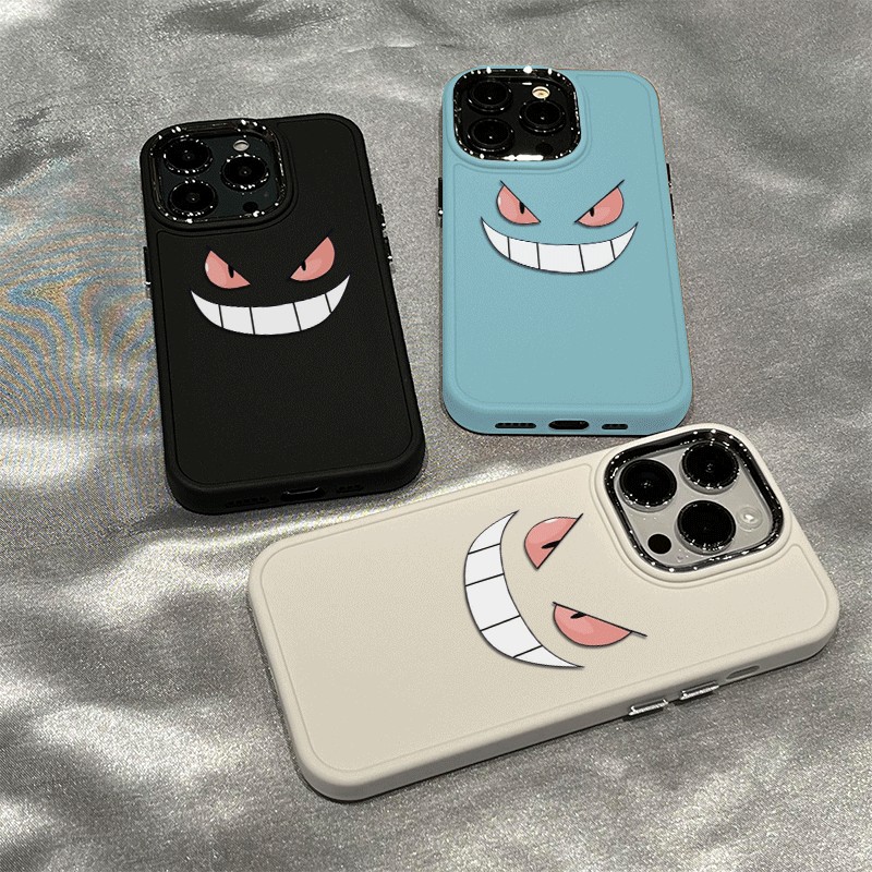 Capinha Capa silicone Anti-impacto Gengar Pokémon para iPhone 11 12 13 14 15 16 17 Pro MAX X XR XS Plus CASE