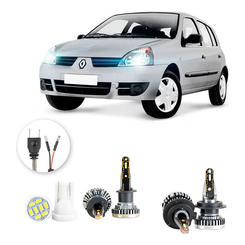 Kit Ultra Led Nano Renault Clio 2004 A 2012 H1 H7 30000lm