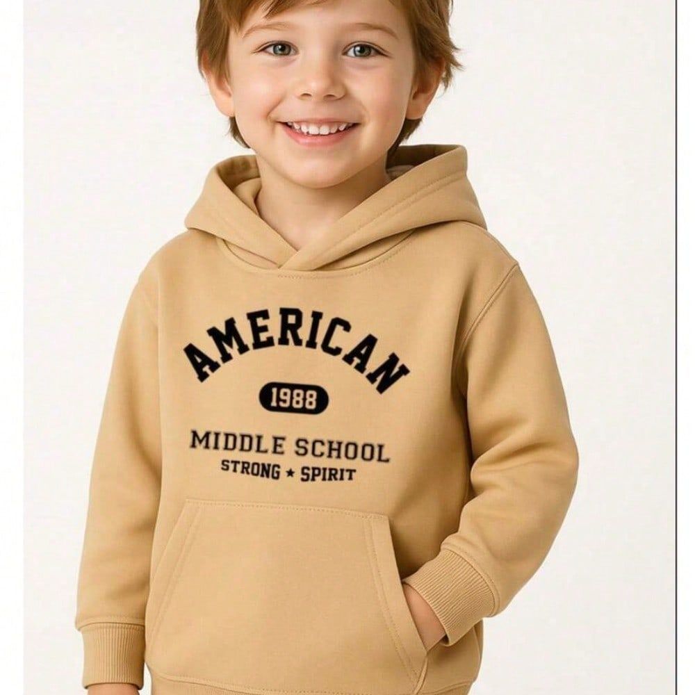 Moletom Canguru Infantil Estampado Brooklyn Com Capuz Algodão Criança Confortável Várias Cores e Tamanho