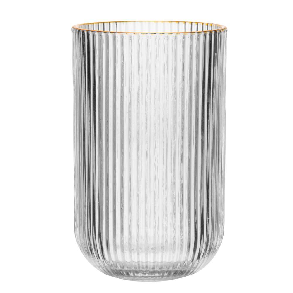 Copo Alto Wolff Lines com Fio de Ouro 430ml Vidro — imagem 2 de 2
