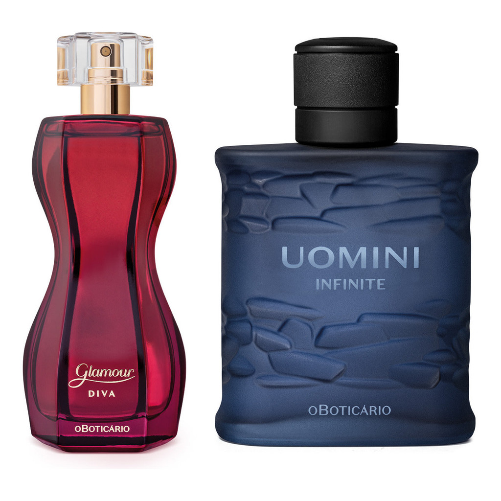 Combo Perfumaria Para Casal: Uomini Infinite 100ml + Glamour Diva 75ml