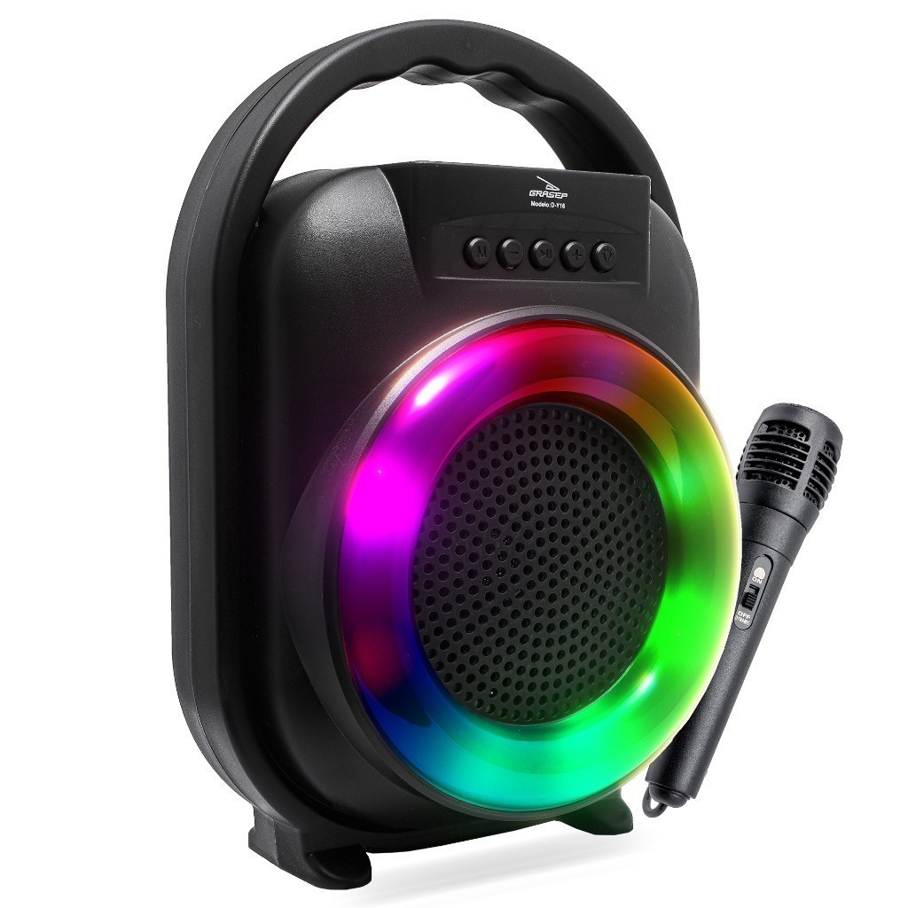 Caixa De Bluetooth Amplificada Portátil Hi-Fi Led RGB Com Microfone TWS Fm Integrado Pendrive Usb