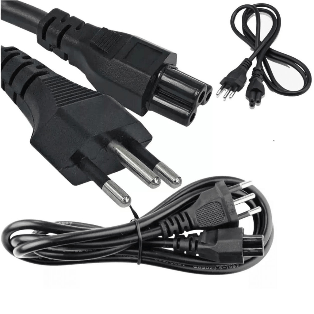 Cabo de força tripolar energia padrão 3 pinos tv fonte notebook em Oferta na Shopee