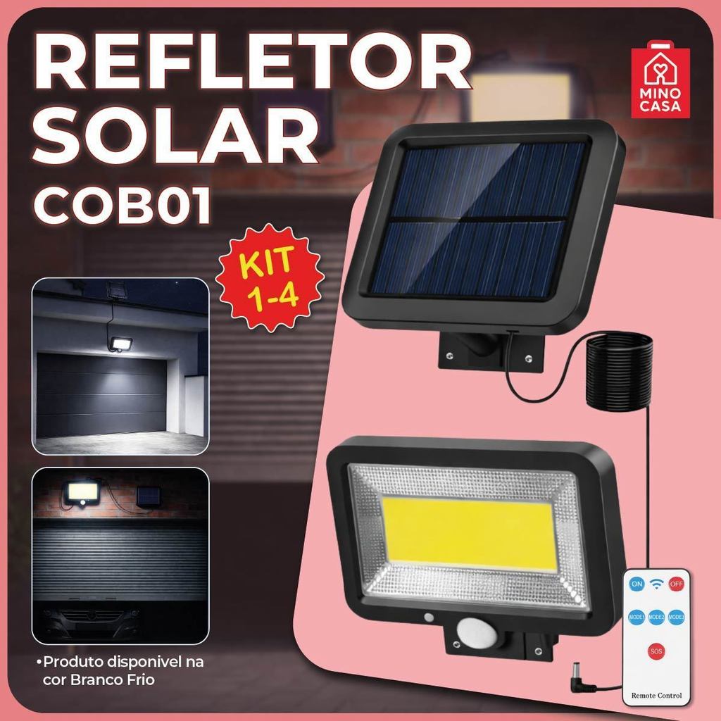 Refletor Solar com Sensor de Presença Automático de Parede Resistente à Chuva em Oferta na Shopee