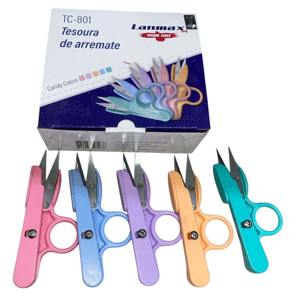 Kit Com 12 Tesoura De Arremate Tic Tecelão Lamina Inoxidável em Oferta na Shopee
