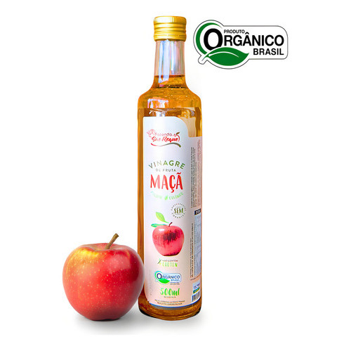 Vinagre De Maça Fazenda São Roque 100% Organico 500ml em Oferta na Shopee