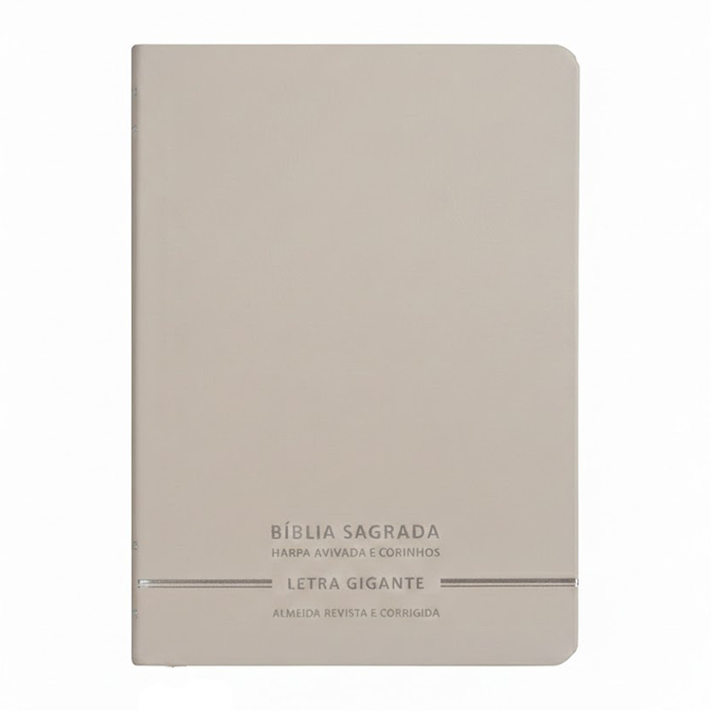 Bíblia Sagrada | Letra Gigante | ARC | C/ Harpa e Corinhos | Capa Premium Luxo Minimalista Branca