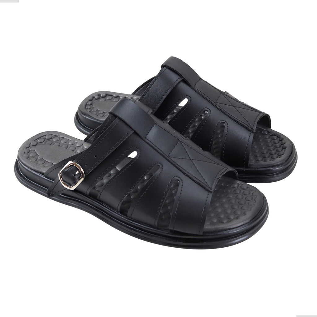 Sandália Franciscana Chinelo Masculino Ortopédico em Couro Confortável Super Macia