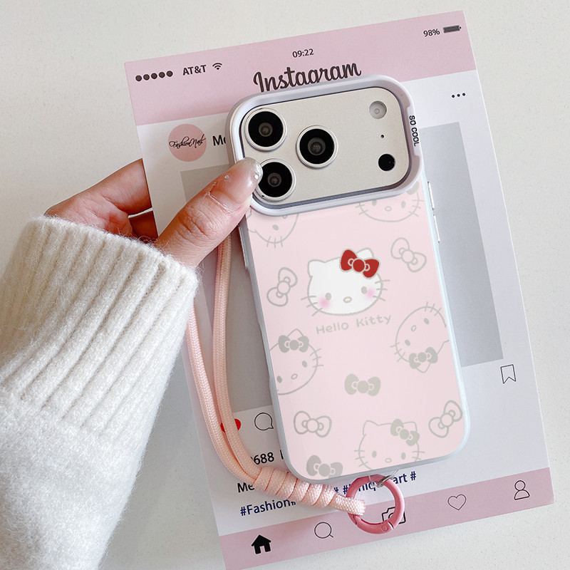 Capinha capa gatinho com laço Para SAMSUNG Galaxy A55 A54 A35 A34 A25 A15 S24 S23 S25 pulseira rosa Capa TPU 