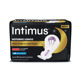 Absorvente Intimus Noturno Longo Com Abas 10 Unidades em Oferta na Shopee
