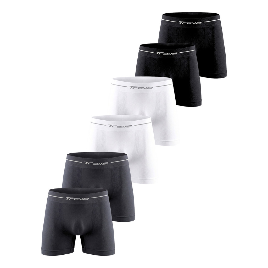 Kit 6 Cuecas Boxer Trave Premium Masculina Leve Sem Costuras Alta Durabilidade Conforto Diário