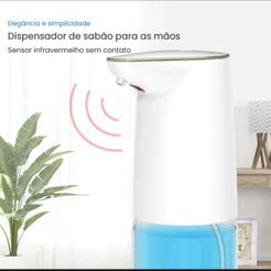 Dispenser Automático Álcool Gel 500ml Sensor Infravermelho USB-C Recarregável Onistek ON-UD122