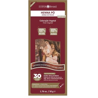 Henna Pó Surya Castanho Acinzentado 50g em Oferta na Shopee