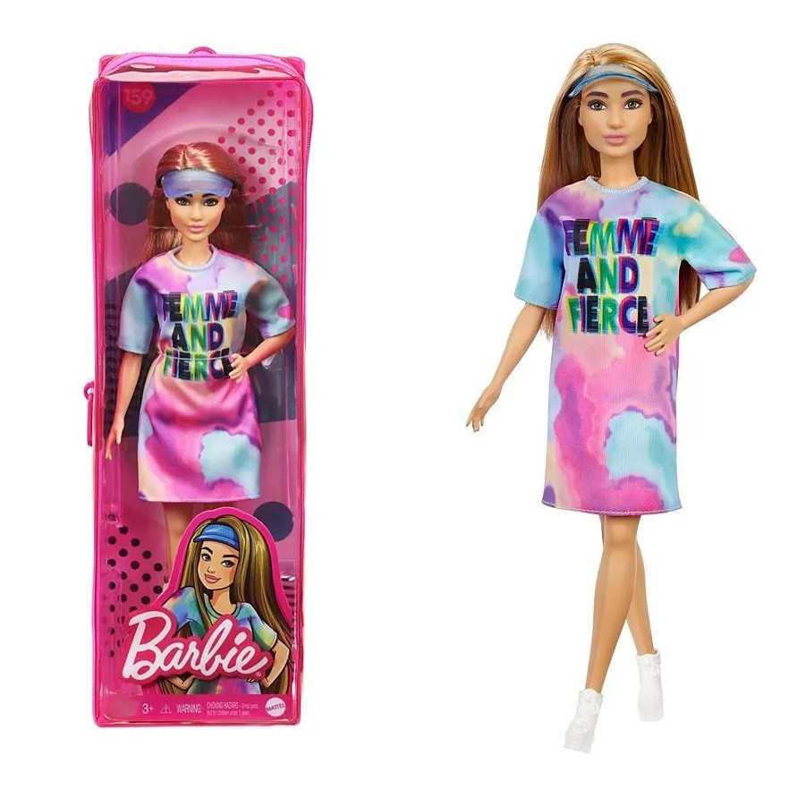 Boneca Barbie Fashionistas Cabelo Castanho Camiseta Tie-Dye #159- Mattel