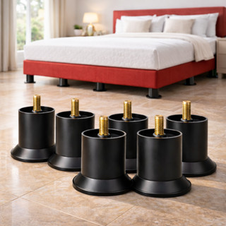 Pés Cama Box 6cm Reforçado Preto Não Balança Alta Resistência Universal em Oferta na Shopee