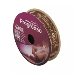 2 ROLO DE 10 METROS DE FITA CETIM 15 MM PÁSCOA MARROM 519 FITAS PROGRESSO (CHOCO)