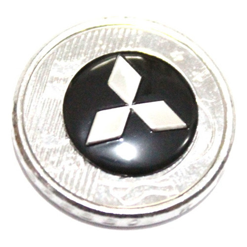 Emblema Chave Mitsubishi Pajero L200 Lancer Outlander Asx Preto