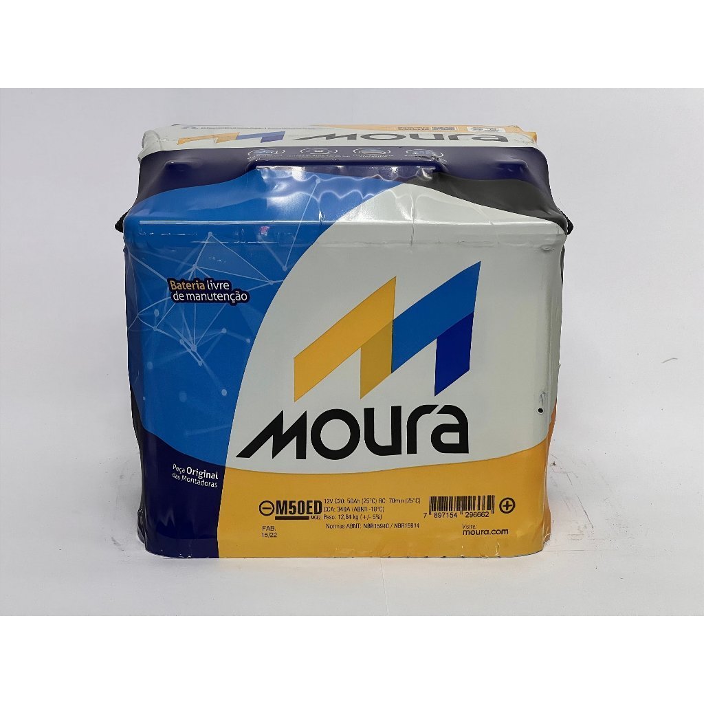 Moura Bateria 50ah M50ED (Caixa Alta) Onix Novo Uno Sandero