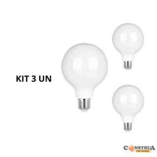 Kit 3 Lâmpada De Filamento Led G80 Leitosa Bivolt 4w BRANCO FRIO em Oferta na Shopee