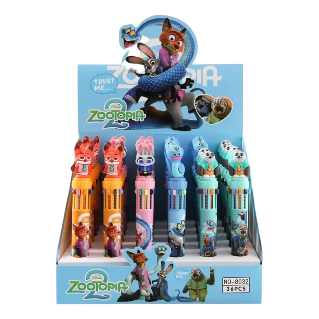 Caixa Box Canetas Zootopia Brinde Festa Atacado Revevenda