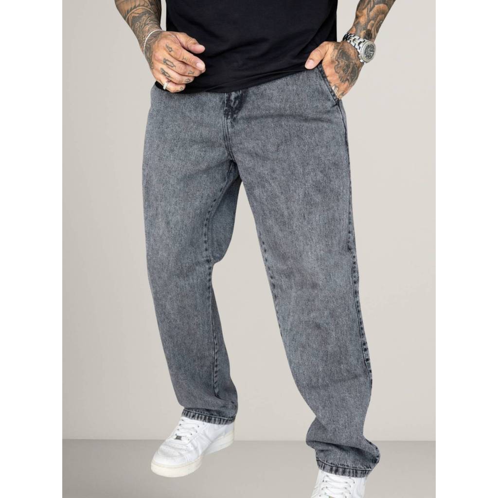 Calça Jeans Reta Masculino Balão Diversas Estonada Baggy Estilo Skate Streetwear Premium Gringo