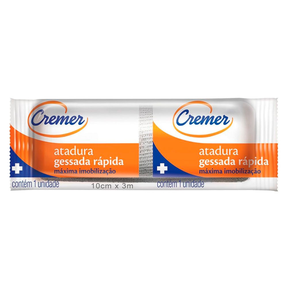 Atadura Gessada Rápida Cremer 10cm x 3m 1 Unidade em Oferta na Shopee