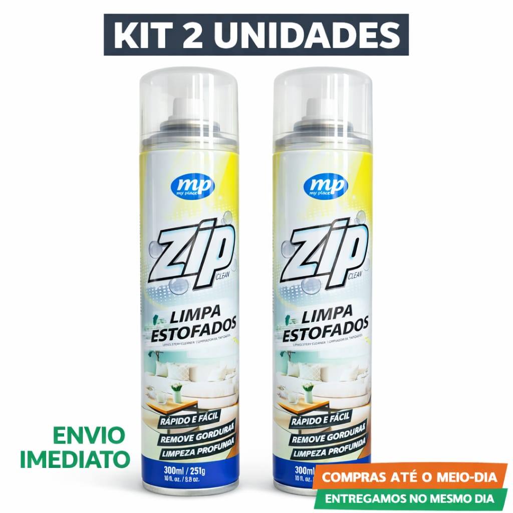 Limpa Estofados C/2 Spray Zip Clean May Place 300ml/251g a Seco em Oferta na Shopee