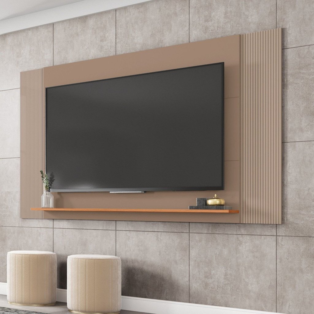 Painel Ripado Extensível para Tv até 65 Polegadas 108cmx180cm Mondrian Freijó em Oferta na Shopee