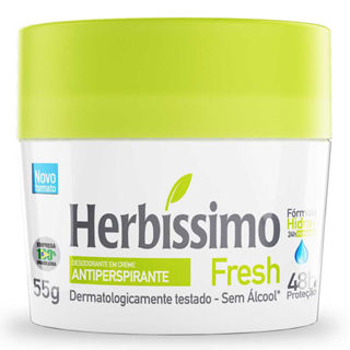 Desodorante em Creme Herbíssimo Fresh Antiperspirante 48h sem Álcool 55g em Oferta na Shopee