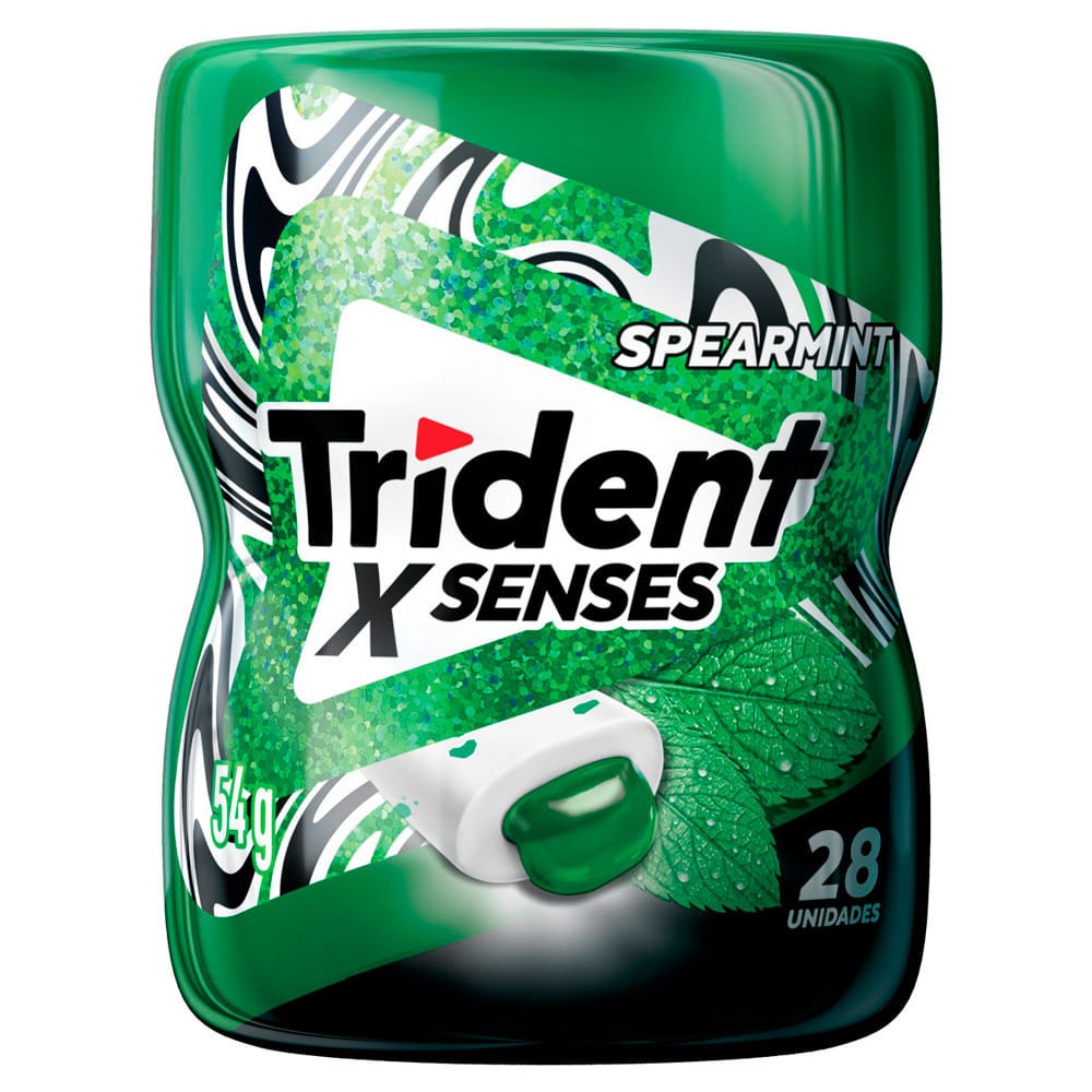 Chiclete Trident X Senses Sabor Spearmint Pote 54g em Oferta na Shopee