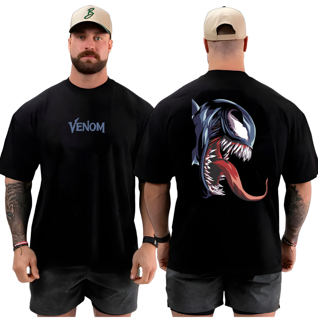 Camiseta Camisa Oversized para Academia para Musculação Streetwear Grande 100% Algodão  Fitness Academia Venum