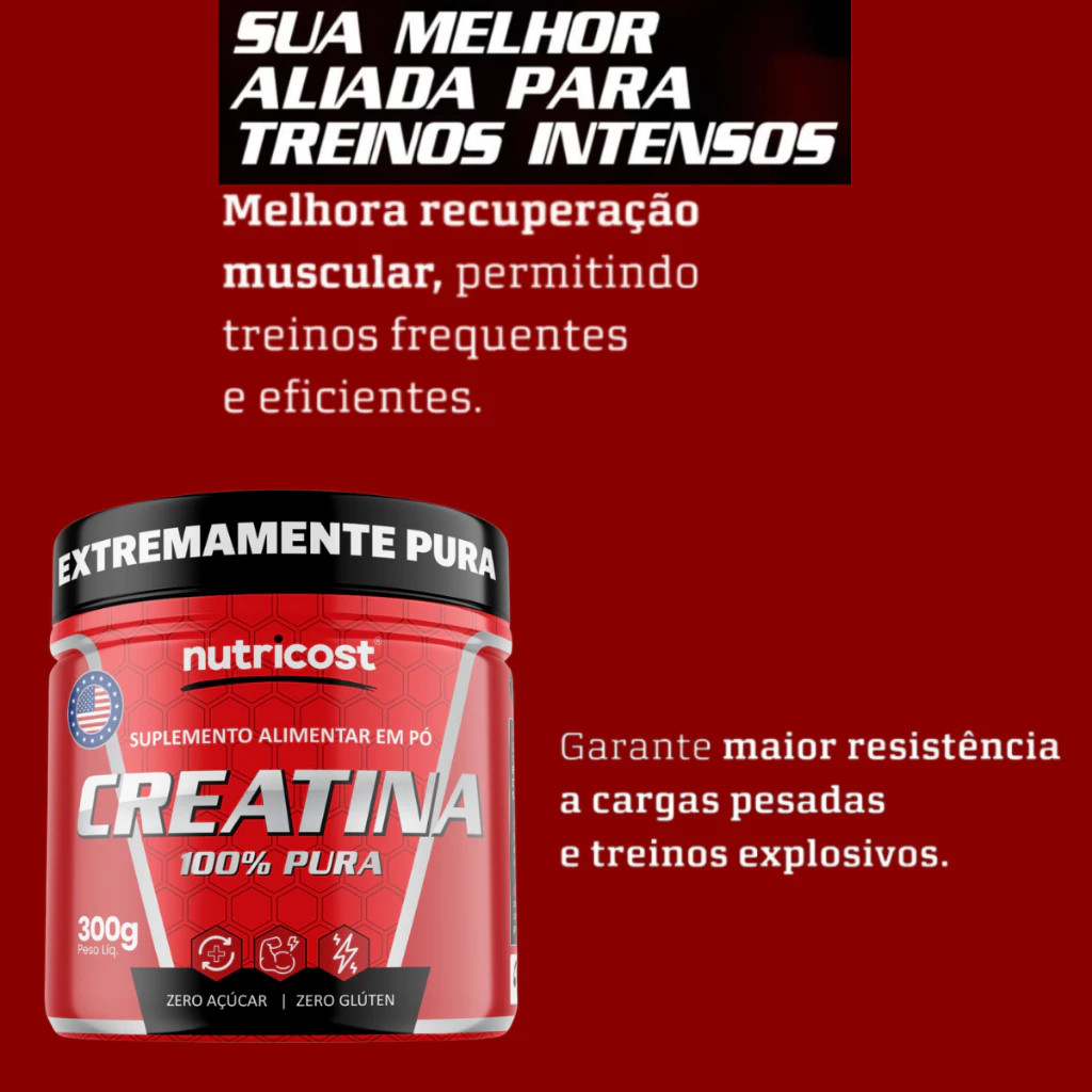 Creatina Nutricost 100% Pura 300g em Oferta na Shopee