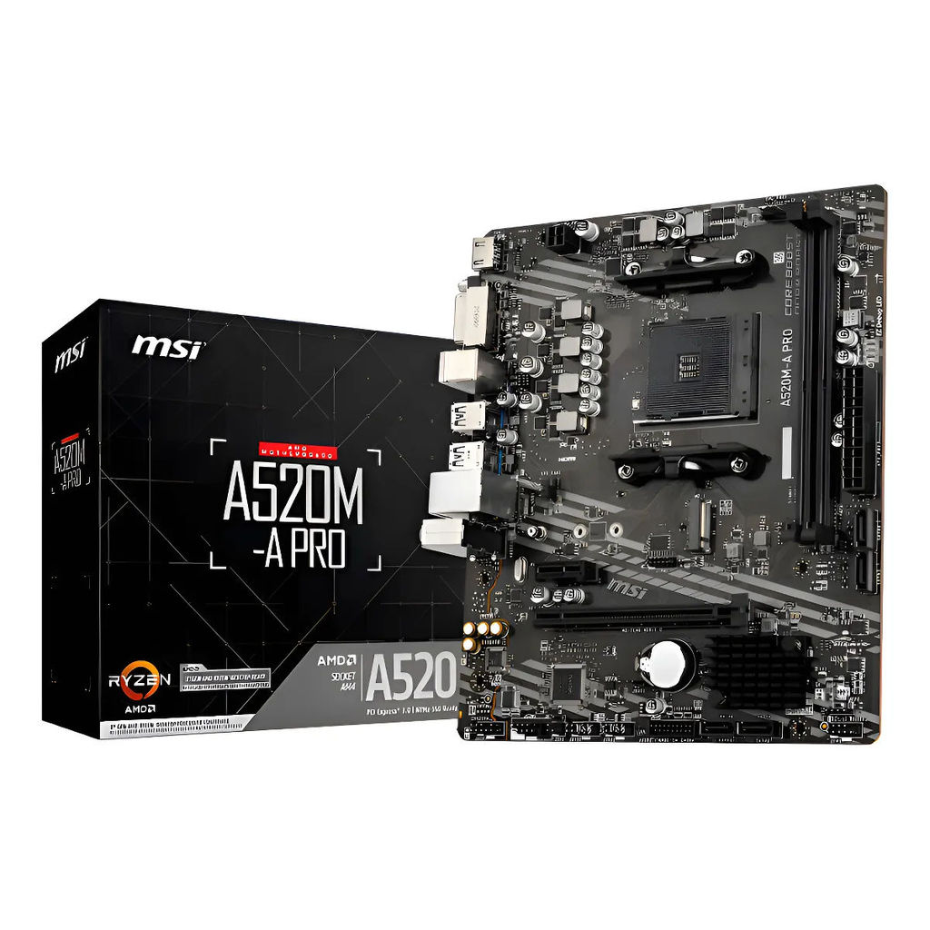 Placa-mãe Msi A520m-a Pro Am4 Matx Ddr4 Hdmi Dvi M.2 - REEMBALADO