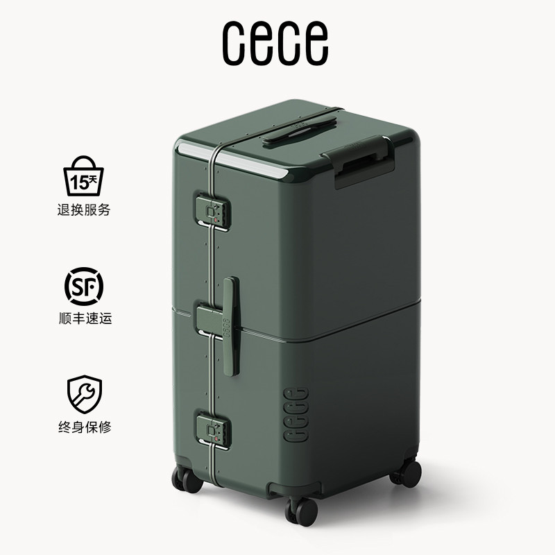 CECE Super Grande Capacidade 100cm Bagagem PC Forte Durável Influenciador Carrinho Código de Viagem Caso Código Bagagem