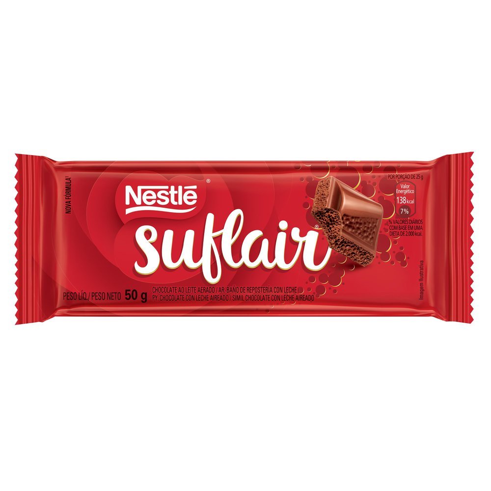 Chocolate Nestlé Suflair Ao Leite 50g