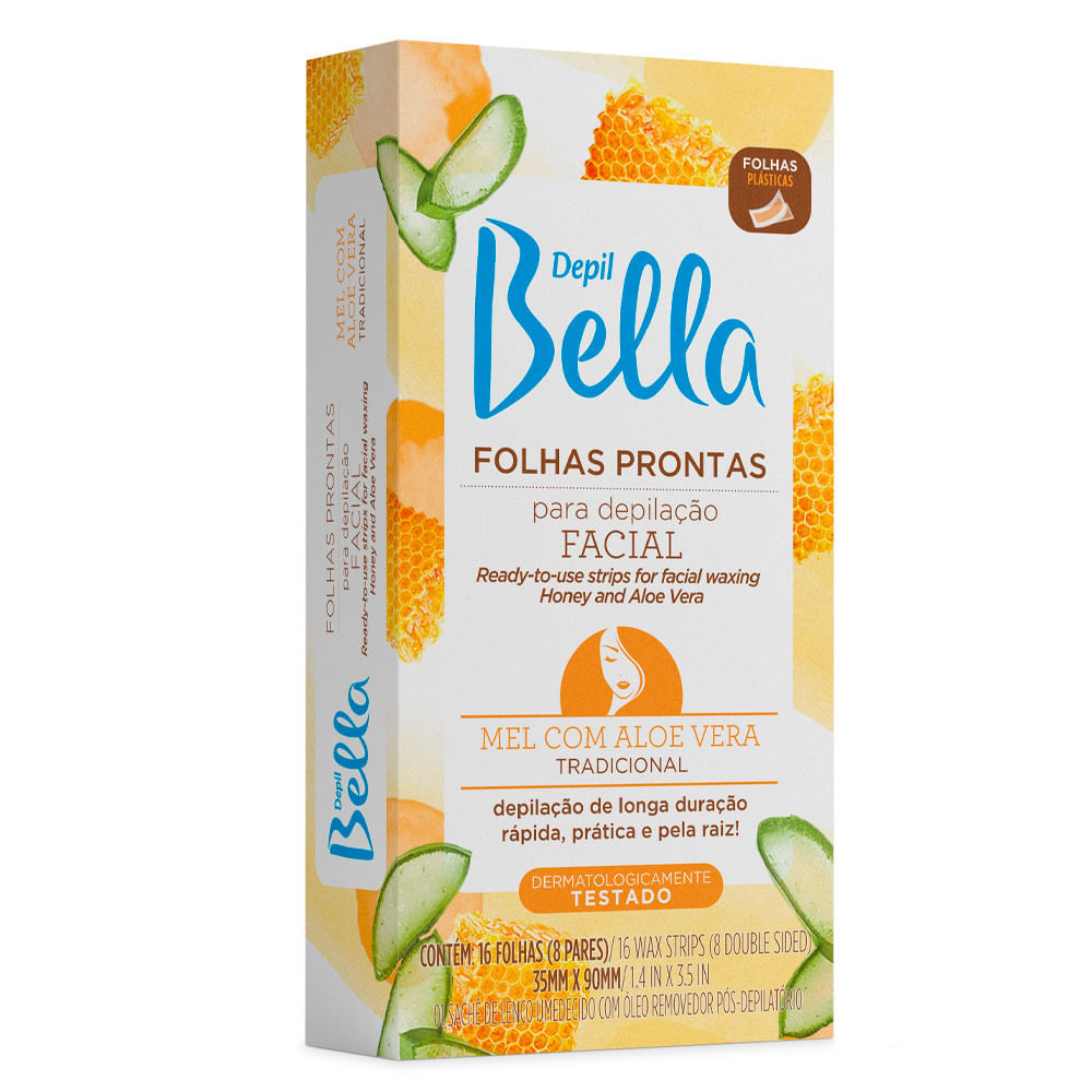 Lenço Pronto Facial Depil Bella Mel E Aloe Vera Com 16 Unidades em Oferta na Shopee